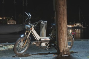 Bike At Camden Harbor Maine